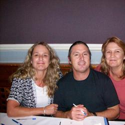 Annie and Deb Perry with Tim Winton